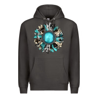 Smoke western sunflower gemstone Premium Hoodie - JahusDesignShop