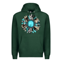 Sports Green western sunflower gemstone Premium Hoodie - JahusDesignShop