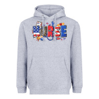 Heather Grey American nurse Heavyweight Hoodie - Zillion Design Studio