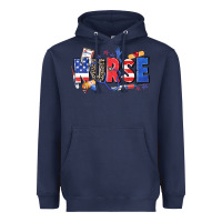 Navy American nurse Heavyweight Hoodie - Zillion Design Studio