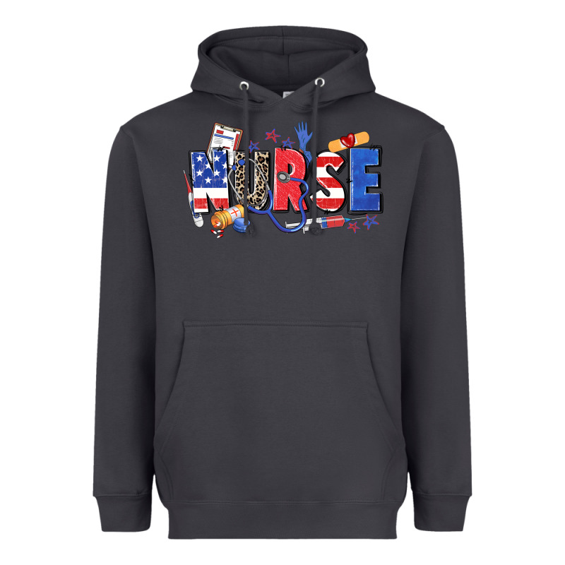 American Nurse Heavyweight Hoodie by Zillion Design Studio | Teevron