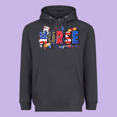 American Nurse Heavyweight Hoodie Designed By Zillion Design Studio