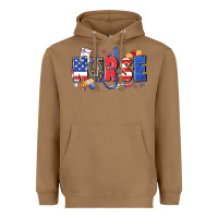 Toasted Coconut American nurse Heavyweight Hoodie - Zillion Design Studio