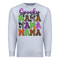 Heather Grey Spooky Mama Premium Sweatshirt - texasbilliewilder