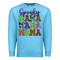 Ocean Blue Spooky Mama Premium Sweatshirt - texasbilliewilder