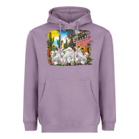 Lavender Easter Farm With Bunnies Heavyweight Hoodie - RanaPortraitStore
