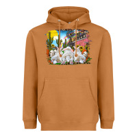 Meerkat Easter Farm With Bunnies Heavyweight Hoodie - RanaPortraitStore