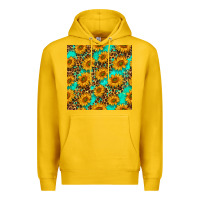 Lemon sunflowers and leopard western seamless pattern Premium Hoodie - BundleAndBundleShop