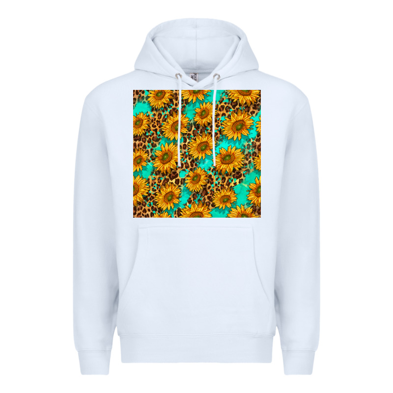 Sunflowers And Leopard Western Seamless Pattern Premium Hoodie by BundleAndBundleShop | Teevron