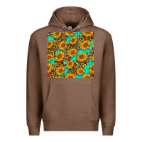 Chestnut sunflowers and leopard western seamless pattern Premium Hoodie - BundleAndBundleShop