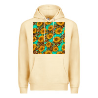 Pina Colada sunflowers and leopard western seamless pattern Premium Hoodie - BundleAndBundleShop