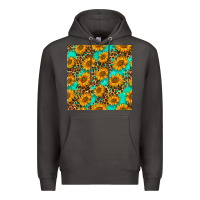 Smoke sunflowers and leopard western seamless pattern Premium Hoodie - BundleAndBundleShop