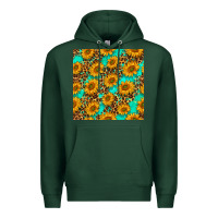 Sports Green sunflowers and leopard western seamless pattern Premium Hoodie - BundleAndBundleShop