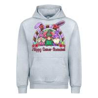 Heather Grey happy easter gnomies rainbow Urban Hoodie - Artiststas
