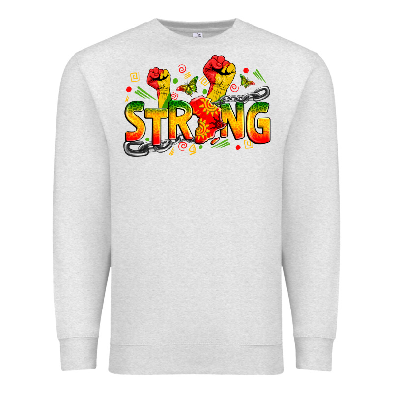Strong Juneteenth Premium Sweatshirt by Zillion Design Studio | Teevron