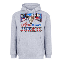 Heather Grey American junkie Heavyweight Hoodie - Zillion Design Studio