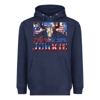 Navy American junkie Heavyweight Hoodie - Zillion Design Studio