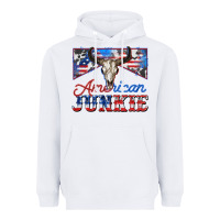 White American junkie Heavyweight Hoodie - Zillion Design Studio