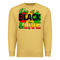 Antique Gold stay black and live Premium Sweatshirt - Zillion Design Studio