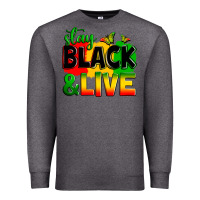 Charcoal Heather stay black and live Premium Sweatshirt - Zillion Design Studio