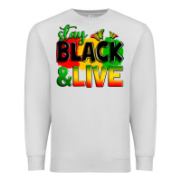 Dove Grey stay black and live Premium Sweatshirt - Zillion Design Studio
