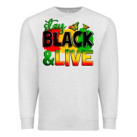 Oatmeal Heather stay black and live Premium Sweatshirt - Zillion Design Studio