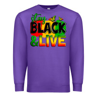 Purple stay black and live Premium Sweatshirt - Zillion Design Studio