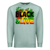 Seafoam stay black and live Premium Sweatshirt - Zillion Design Studio