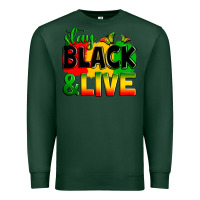 Sports Green stay black and live Premium Sweatshirt - Zillion Design Studio