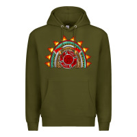 Army Green firefighter rainbow Premium Hoodie - Artiststas