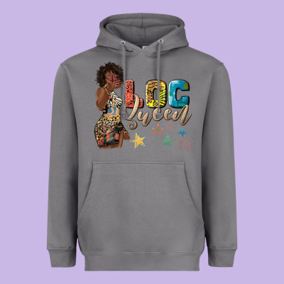 Heavyweight Hoodie afro woman loc queen