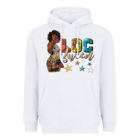 White afro woman loc queen Heavyweight Hoodie - texasbilliewilder