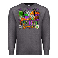 Charcoal Heather Spooky Season Coffee Cups Premium Sweatshirt - texasbilliewilder
