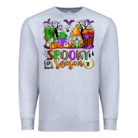 Heather Grey Spooky Season Coffee Cups Premium Sweatshirt - texasbilliewilder