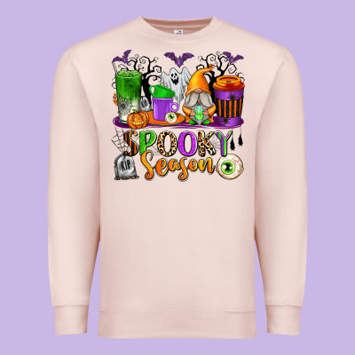Spooky Season Coffee Cups Premium Sweatshirt Designed By Texasbilliewilder