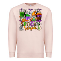 Pale Pink Spooky Season Coffee Cups Premium Sweatshirt - texasbilliewilder