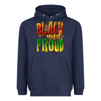 Navy black and proud Heavyweight Hoodie - texasbilliewilder