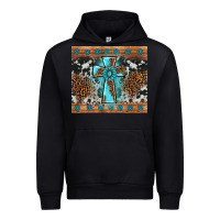 Black gemstone leopard cross Urban Hoodie - AdoDesignShop