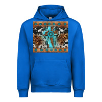 Cobalt gemstone leopard cross Urban Hoodie - AdoDesignShop