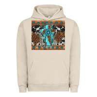 Pigment French Oak gemstone leopard cross Urban Hoodie - AdoDesignShop