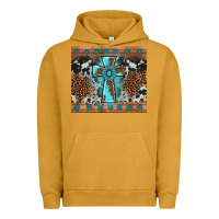 Pigment Peanut Butter gemstone leopard cross Urban Hoodie - AdoDesignShop