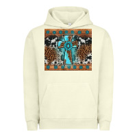 Pigment Pistachio gemstone leopard cross Urban Hoodie - AdoDesignShop
