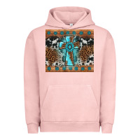 Pigment Salmon gemstone leopard cross Urban Hoodie - AdoDesignShop