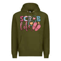 Army Green scrub life Premium Hoodie - BundleAndBundleShop
