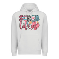Dove Grey scrub life Premium Hoodie - BundleAndBundleShop