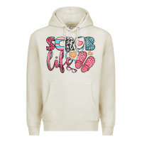 Oatmeal Heather scrub life Premium Hoodie - BundleAndBundleShop