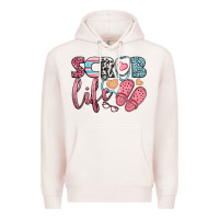 Pale Pink scrub life Premium Hoodie - BundleAndBundleShop