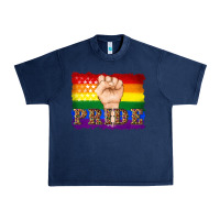Navy lgbtq  flag and hand pride Urban Heavy Tee - Artiststas