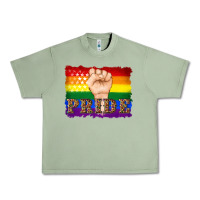 Oil Green lgbtq  flag and hand pride Urban Heavy Tee - Artiststas