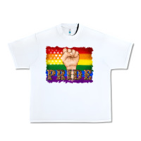 White lgbtq  flag and hand pride Urban Heavy Tee - Artiststas